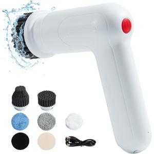 DEDC Electric Spin Scrubber Brush, Cordless Drill Brush Kit Interior Cleaner Brush Set with 8 Replaceable Brush Heads, Powerful Shower Scrubber for Cleaning Tile/Grout/Tub/Stove/Car/Windows
