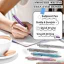 Jxueych 7 Pcs Funny Ballpoint Pen Set Gift for Coworker, Days of The Week Daily Glitter Pen, Black Ink Medium Point 1.0 Mm Smooth Writing