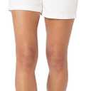 Amazon Essentials Women's Mid-Rise Slim-Fit 5 Inch Inseam Khaki Short (Available in Straight and Curvy Fits) (12, White)