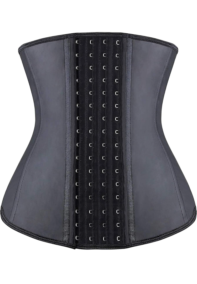 YIANNA Waist Trainer for Women Latex Underbust Waist Corsets Cincher Hourglass Body Shaper 4 Hooks, L