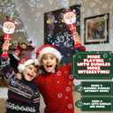 ArtCreativity Light Up Christmas Santa Bubble Wand for Kids, Xmas Gifts for Kids, 14" Bubble Blower with Light & Sound, Bubbles for Toddlers, Christmas Goodie Bag Stocking Stuffers for Toddlers