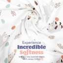 Cloud Baby Bassinet Sheet 32"x16" (2 Pack) - 100% Organic Jersey Cotton, Breathable and Soft for Baby Boy Girl Newborn Infant Unisex (Woodland Animals and Leaves)