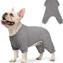SCENEREAL Dog Sweaters Pajamas for Dogs, Soft Four-Legged Apparel Dog Sweater Pjs, Warm Puppy Clothes Winter Coats, Onesie Jammies Outfits for Doggie Cats, Grey M