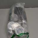 Jingmore 1000 Pcs 90mm Diameter PET Flat Lids, Fits 12 oz - 22 oz Paper Cold Cups, Disposable Clear Plastic Lids with Straw Slot for Cafes Beverage Shops Restaurants Beverage Delivery Services