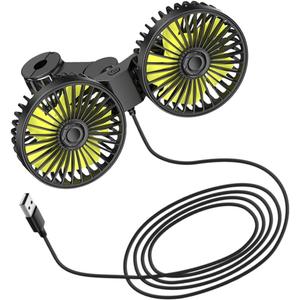 Portable Usb Car Fan Compact Backseat Cooling Fan Clip for Rear Headrest for Travel Camping and Outdoor Use Comfort Cars and Suvs