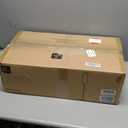 Globe Electric 61000173 63" Floor Lamp, Matte Brass, Wood Toned Accent, Long White Fabric Shade, in-Line On/Off Foot Switch, 6.7-Foot Clear Cord, 1-Light, 60W E26/Medium Base Bulb