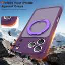 Compatible with iPhone 17 Pro Case with Magnetic Ring Stand [Compatible with Mag-Safe] [Military-Grade Protection] 17 Pro Phone Case 6.3",Dark Purple