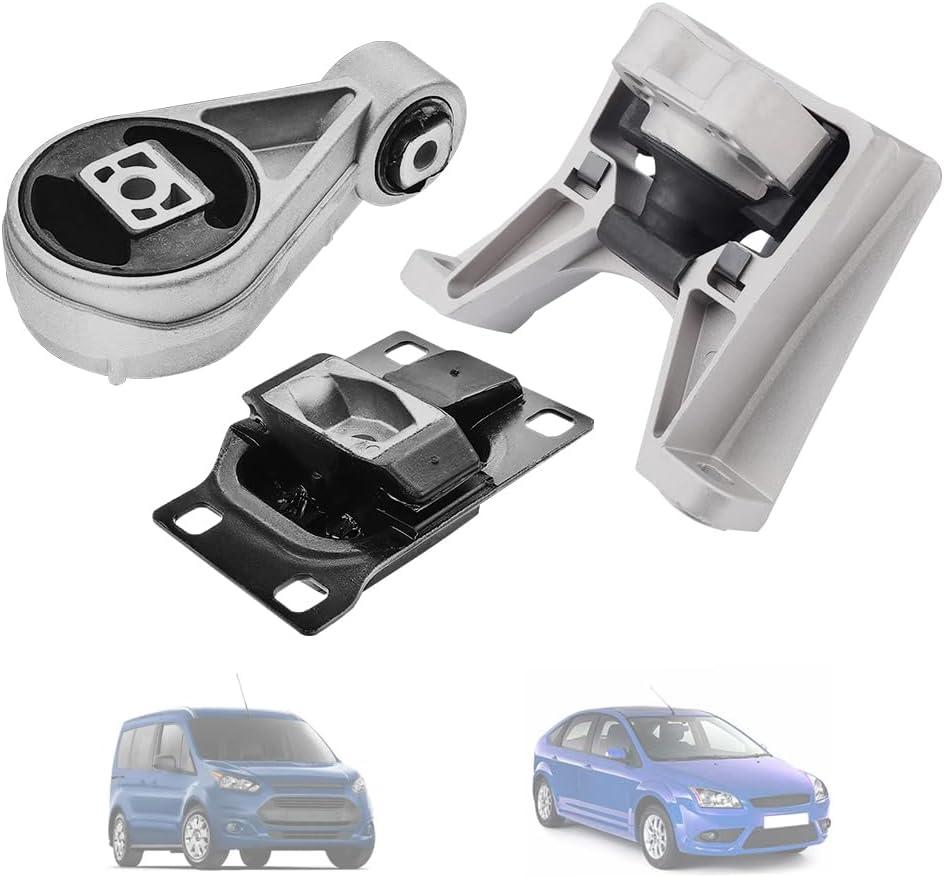 Engine Motor Mount Set 3PCS FIT 20032007 Ford Focus 2.3L, 20052007 Focus 2.0L, 20102013 Transit Connect 2.0L  Replace A2939 A2986 A5495