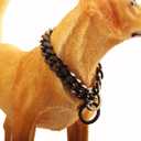 Black Dog Chain Collars Strong Stainless Steel Metal Slip Collar 11mm/15mm/19mm Wide Chew Proof Training Walking Collar for Large, Medium Small Dogs (19MM, 16inches) (16inch (Fits dogs neck 12in-14in))