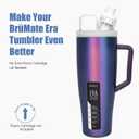 Tumbler Adapter for BrMate compatible with cirkul flavor cartridges, Era tumbler adapter with straw fits BrMate Era 40 oz Tumblers (Transparent & Black Gasket)