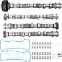 3.6L 5184377AG Engine Camshafts Set with Rockers Arm Lifters Kit, Compatible with 2011-2016 Chrysler 200 300 Jeep Grand Cherokee Wrangler Ram 1500 Dodge Avenger Durango Challenger, Replace# 5184378AG