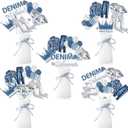 Denim and Diamond Party Decoration, 24pcs Denim and Diamond Table Centerpiece Stick Jacket Table Decoration for Denim and Diamond Themed Birthday Bridal Shower Party Decoration