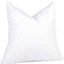 puredown 28 x 28 Feather Down Throw Pillow Insert, 1 Pack Euro Pillow for Decorative Bed Cushion Couch Sofa (Classic White (Single))