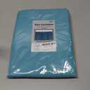 Valea Home Waffle Weave Textured Bathroom Window Curtains Water Repellent Short Curtains Window Covering Half Window Curtains Kitchen Tiers 45 inch Length, Turquoise, Set of 2