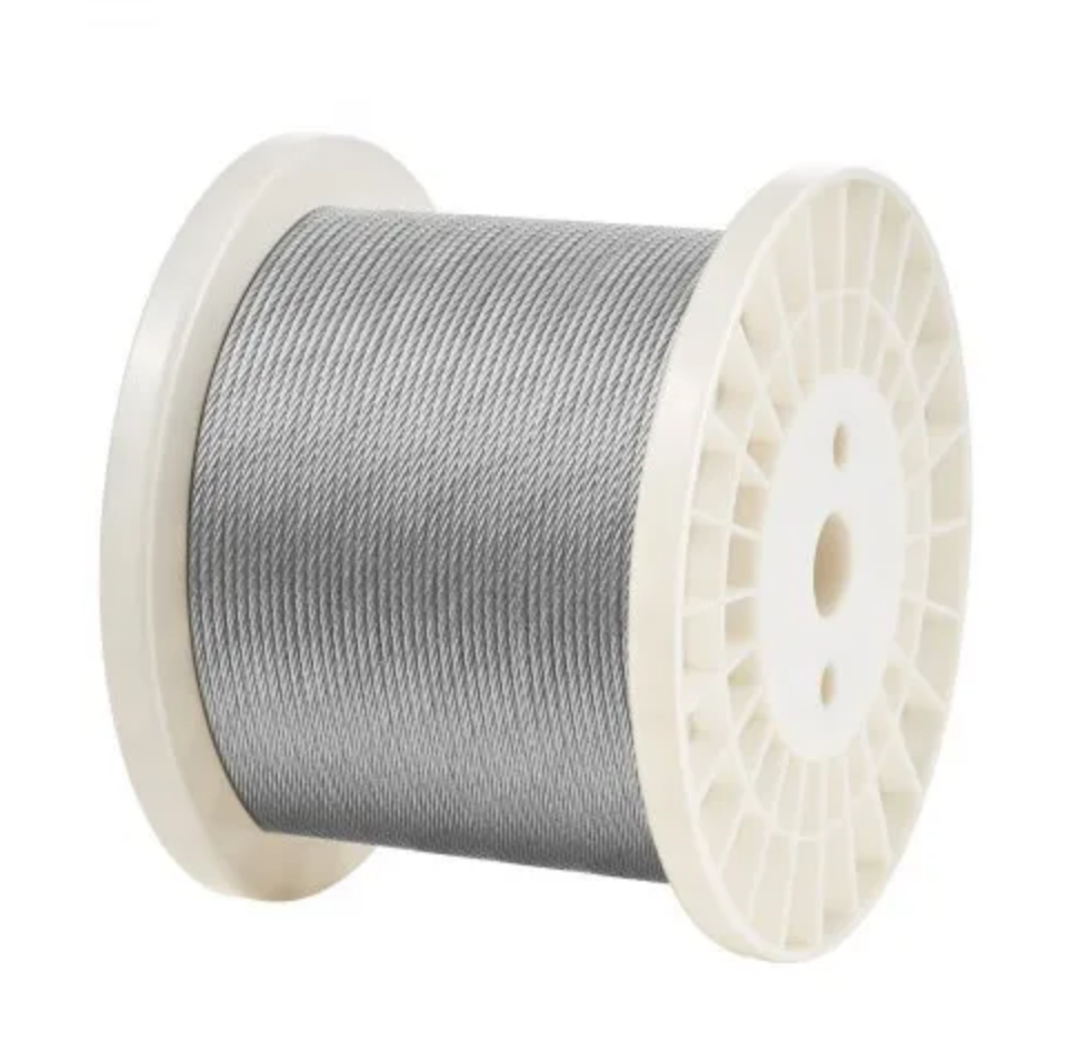 1/8" Stainless Steel Aircraft Cable Wire Rope 7x19 Type 304 (100 Feet)