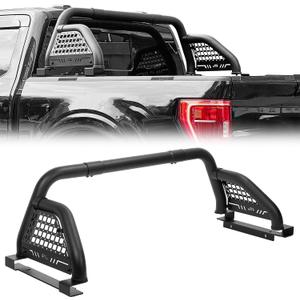 JOYTUTUS Roll Bar for Full-Size Truck Adjustable Chase Rack Pickup Sport Bar Compatible with F150, F250, F350, Silverado, Sierra, Ram 1500 2500 3500