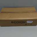 ECOIOU Extra Large 3 Tier Serving Tray, 24 x22 x 9.8 Inch Melamine Tiered Tray Stand and Platters for Party Buffet Entertaining, White and Gold