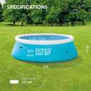 INTEX 28101EH Easy Set Inflatable Swimming Pool: 6ft x 20in – Puncture-Resistant Material – Quick Inflation – 232 Gallon Capacity – 16in Water Depth