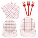 2 x HOZYUANKJ 200Pcs Magical Party Plates Supplies Serve 50,Magical Wizard Paper Plates,Napkins,and Forks Kit for Baby Shower Boy Girl Birthday Party Decoration