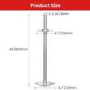 Adjusted Scaffolding Leveling Jack 24 Inch, Galvanized Solid Stem Screw Jack with Base Plate for Stable Support - 4 Pack for Construction, Staging & Heavy Equipment