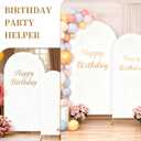 Toolterritary Metal Arch Backdrop Stand and Cover Set of 2, Sturdy 7.2FT, 6FT Party Backdrop Set, Wedding Arch Frame and Cover Set for Birthday, Baby Shower,Christmas, Anniversary