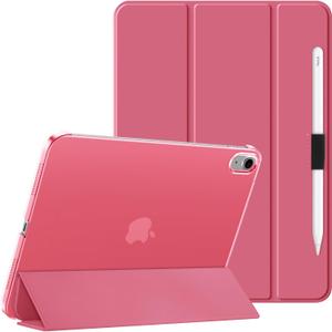 Clear Case for iPad (A16) 11th Generation 11lnch (2025),iPad 10th Generation 10.9" (2022),Stand Cover with Hard Translucent Back, Support Touch lD,Auto Wake/Sleep&Stylus Holder-Watermelon Red