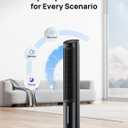 DREO Portable Air Conditioners Fan, 40 Standing Fans that Blow Cold Air, Portable AC80 Oscillating Evaporative Air CoolerRemovable Water Tank, Ice Packs, Remote Control, 4 Speeds, 7H Timer, Black