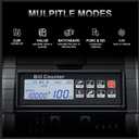 LOLARAN AL1000 Money Counter Machine with Value Counting, Support Dollar and Euro, UV, MG, MT, IR, DD Counterfeit Detection, Cash Counter with LCD Display, Batch and Add, 1,000 Notes/Min