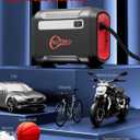 ROCGORLD R8 Tire Inflator Portable Air Compressor, DC 12V Air Compressor Portable with Large Dual Digital Screen, 3X Faster Inflation Air Pump for Car, Bike, Ball, Motor