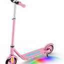 Electric Scooter for Kids Ages 6-12, 150W Hub Motor, 10 mph, Colorful Lights, LED Display, Dual Brake System, 4 Height Adjustable Kids Electric Scooter, Best Gifts for Kids