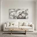 Flower Canvas Wall Art Decor, Floral Picture for Bedroom, 48x24 Inch