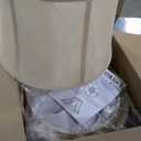 GOSO 14 Inch Square Drum Lamp Shades Set of 2 Large, Cream Peach Lamp Shade for Floor Lamps Table Lampshade Replacement,12x14x10 IN (Spider) Natural Fabric Faux Silk Elegant & Art Deco -Easy Assembly