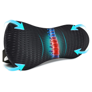 Niceeday Lower Back Support Cushion Lumbar Support Pillow for Office Chair, Memory Foam Lumbar Pillow for Lower Back Pain Relief Car Seat,Black