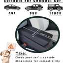 Cullaby Center Console Dog Car Seat for Small Dogs Chihuahua or Yorkie Anti-Anxiety Anti-Collapse Booster Armrest Pet Bed | Secure Portable Seat for Compact Cars (Black, Up to 11 lbs)