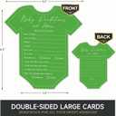 2 x C2U Baby Shower Advice & Prediction Cards - 36 Count Double Sided Wishes Game Cards For Girl or Boy- Baby Shower Decoration Fun Baby Time Prediction Activity and Keepsake For New Parents (Green)