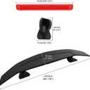 DREAMIZER 47" Universal Car Rear Trunk Spoiler Wing Matte Black Sport Style W/Adhesive Compatible with Ford Focus Honda Civic Accord Toyota Corolla Camry Nissan Altima Mazda and More