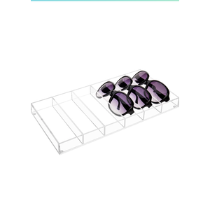 MyGift Acrylic Sunglass Organizer,glasses holder, Eyeglass Case Storage, Eyewear, Jewelry, Makeup and Perfume Display Tray