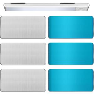 Konohan 6 Pcs Under Cabinet Lights Magnetic Sticky Replacement Magnetic Strips Blue Tape Strips with Adhesive Backing Cabinet Lights Sticky(2.36 x 1.18 Inches)