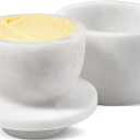 Koville Marble Butter Keeper White Handmade French Butter Holder For Kitchen Counter Decor, Stone Butter Dish Butter Container & Crock for Kitchen, Handmade Butter Crock For Spreadable Butter Ideal