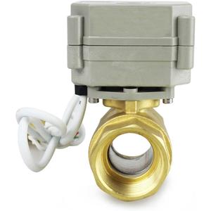 2 Way 110-240VAC 50/60Hz CR5-02 On/Off Auto Return Electrical Position Feedback Motorized Ball Valve (3/4" Brass)