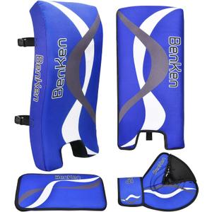 BenKen Street Hockey Goalie Equipment Set, NHL Youth Street Hockey Goalie Pads - Leg Pads, Catch Glove, and Blocker, Youth Goalie Gear