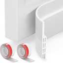 GroTheory 2 Pack Door Draft Stopper, Under Door Sweep for Exterior & Interior Doors, Weather Stripping Door Seal, Garage Window Blocker Noise Cold Air Insulation, Draft Guard White 2" W x 39" L