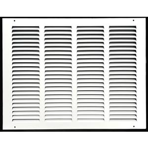 Fits 16x12 Duct Opening Stamped Steel Return Air Grille Vent Cover Grille for Sidewall and Ceiling in White Surface Dimensions: 17.75"W X 13.75"H (16" W x 12" H Duct Opening)