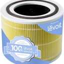 LEVOIT Core 300-P Replacement Filter Air Purifier Pet Allergy, Genuine Core300S-P Filters, Supports HEPA Sleep Mode, High-Efficiency Activated Carbon, Core 300-RF-PA, Yellow, 1 Pack