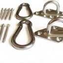 MHMYDZ 1000 lb Capacity Heavy Duty Hammock Hanging Kit Ultra Durable Hooks Carabiners for Hammock Stand Hammocks Swing Chair, Multiple Indoor Outdoor Suspension Ceiling Hooks