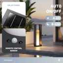 Led Corner Floor Lamp with Remote Control, IP65 Solar Lanterns Outdoor Waterproof, Unique Large Floor Lamp Lantern Modern Design, Dimmable Outdoor Lamps for Patio Porch, 3000K E26 Lights