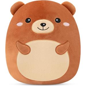 Bear Microwavable Heating Pad for Period Cramps, Cute Bear Plush, Weighted Stuffed Animal Warm Gifts for Kids Adults 10 Inch, 1.2 Lbs