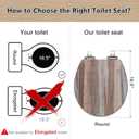 Angol Shiold Toilet Seat ROUND Molded Wood 16.5Inch(Board)
