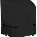 NettyPro BBQ Grill Cover Heavy Duty Waterproof 32 Inch, Fadeproof & UV Resistant, Barbecue Cover for Small Weber, Char-Broil, Brinkmann, Jenn Air, Nexgrill Grills 2 Burner, Black