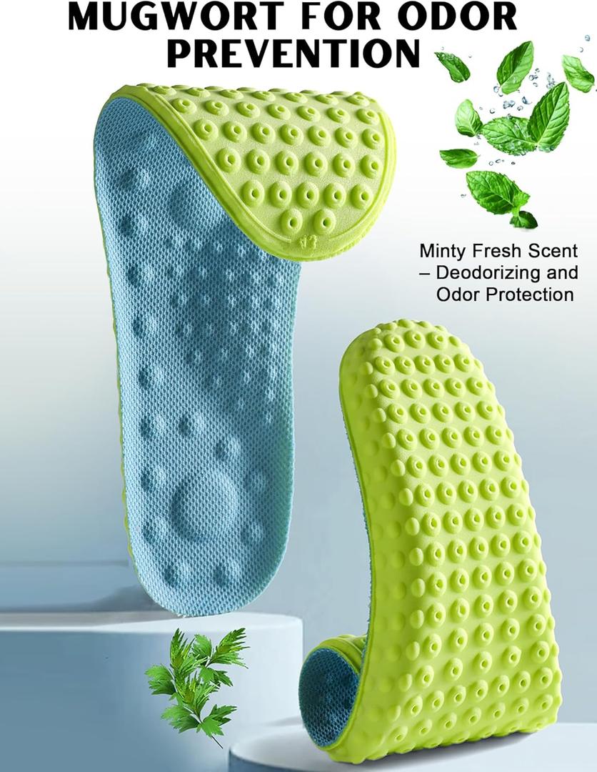 Amazon.com: 4D Cloud Soles Insoles for Men and Women,Soft Shock Absorption Massage Insoles -Comfort Sports Shoe Inserts Arch Support Insoles, Work Boot Shoe Insole (Blue, XL Men 11~12 /Women 12.5) : Health & Household